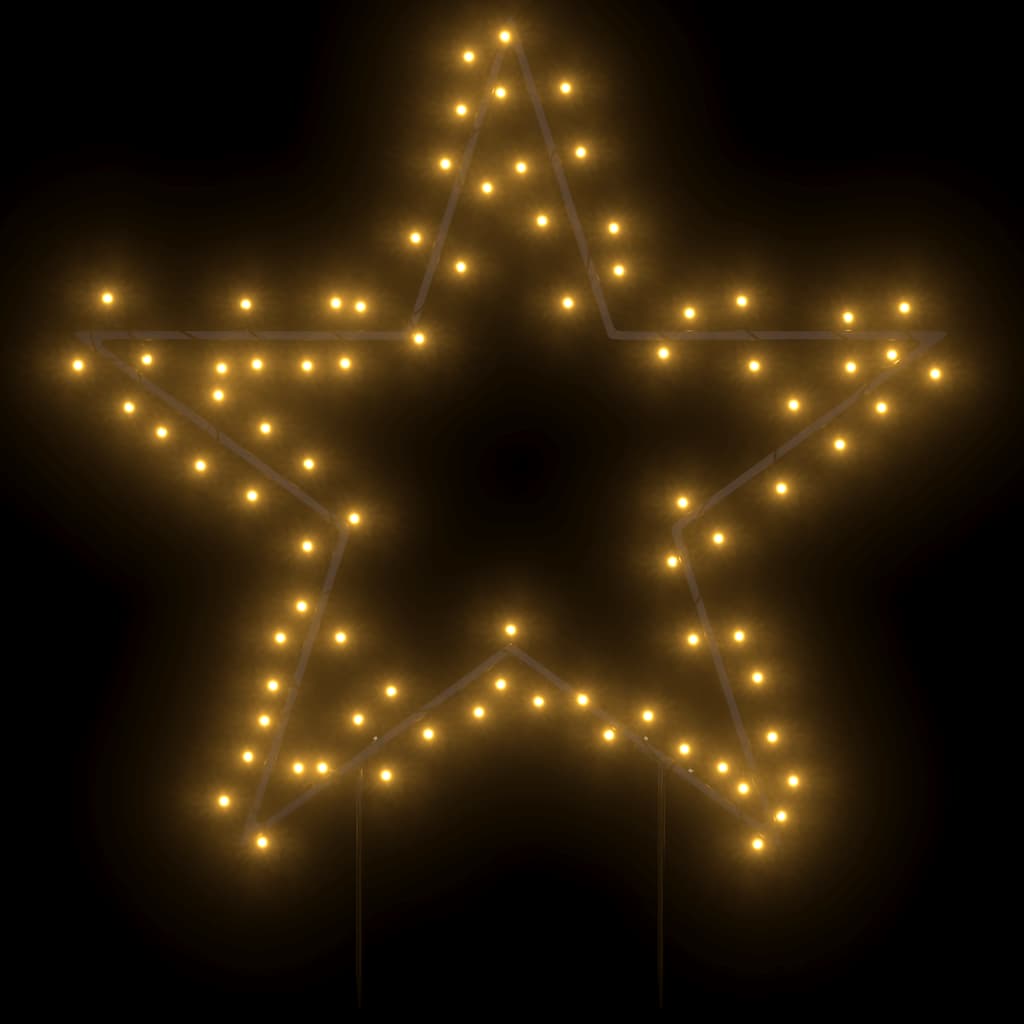 Weihnachtsstern mit Erdspießen und 80 LEDs 60 cm