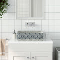 Aufsatzwaschbecken Grau Blau Rechteckig 46x35,5x13cm Keramik