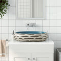 Aufsatzwaschbecken Mehrfarbig Oval 59x40x15 cm Keramik