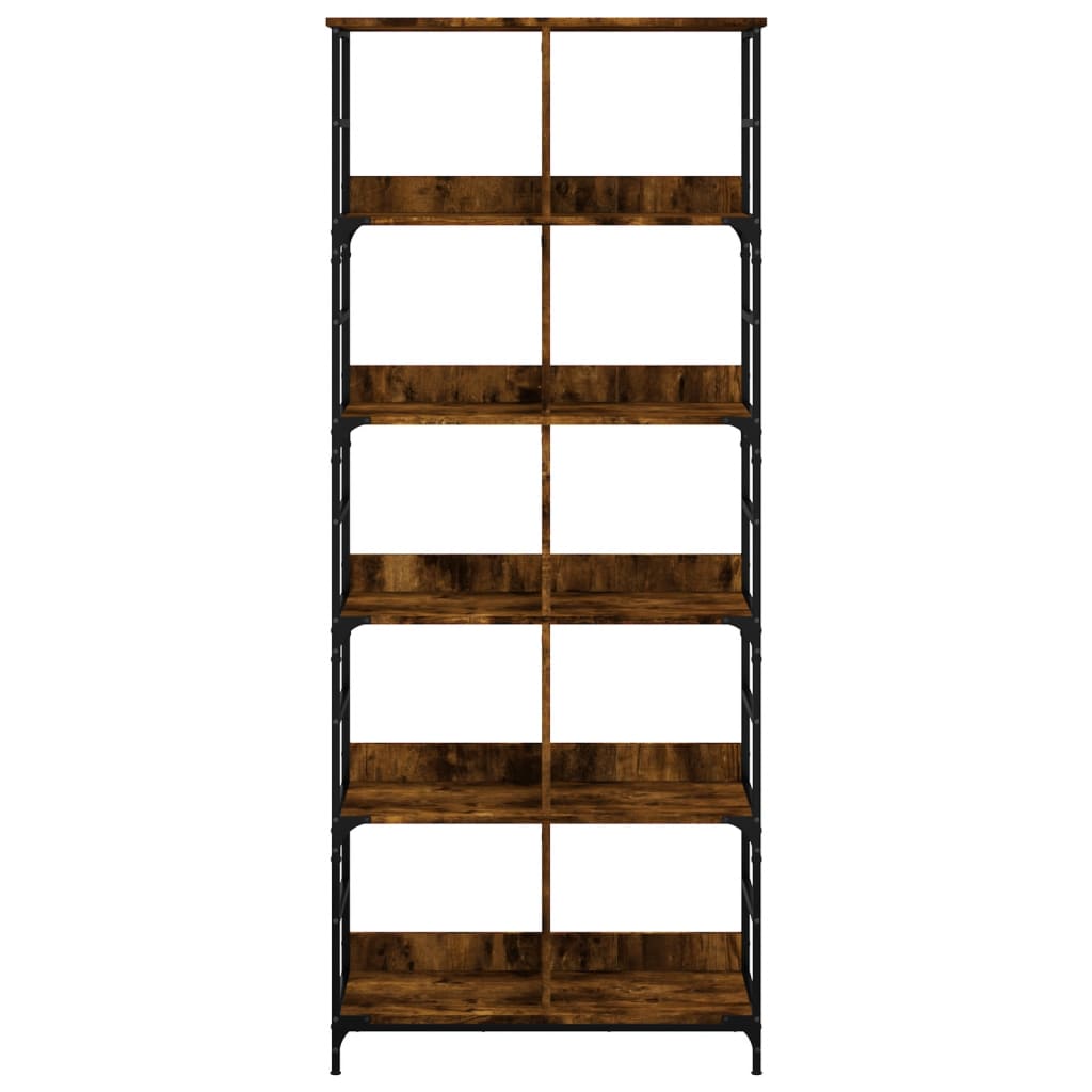 Bücherregal Räuchereiche 78,5x33x188,5 cm Holzwerkstoff