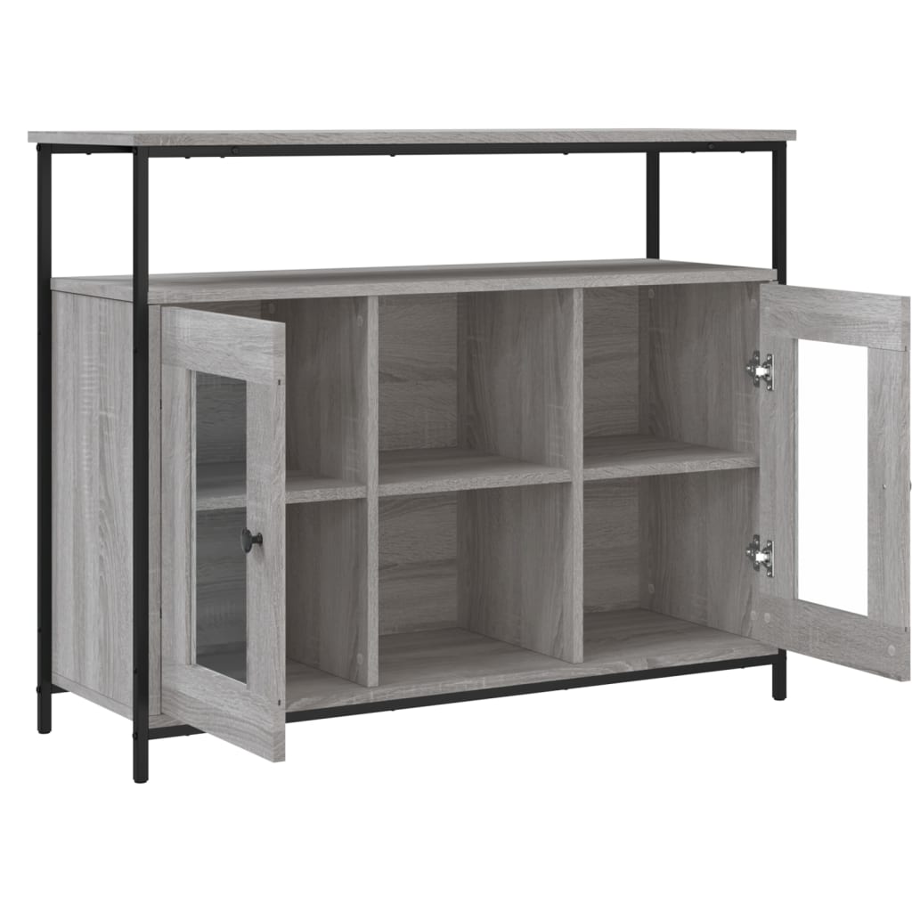 Sideboard Grau Sonoma 100x35x80 cm Holzwerkstoff