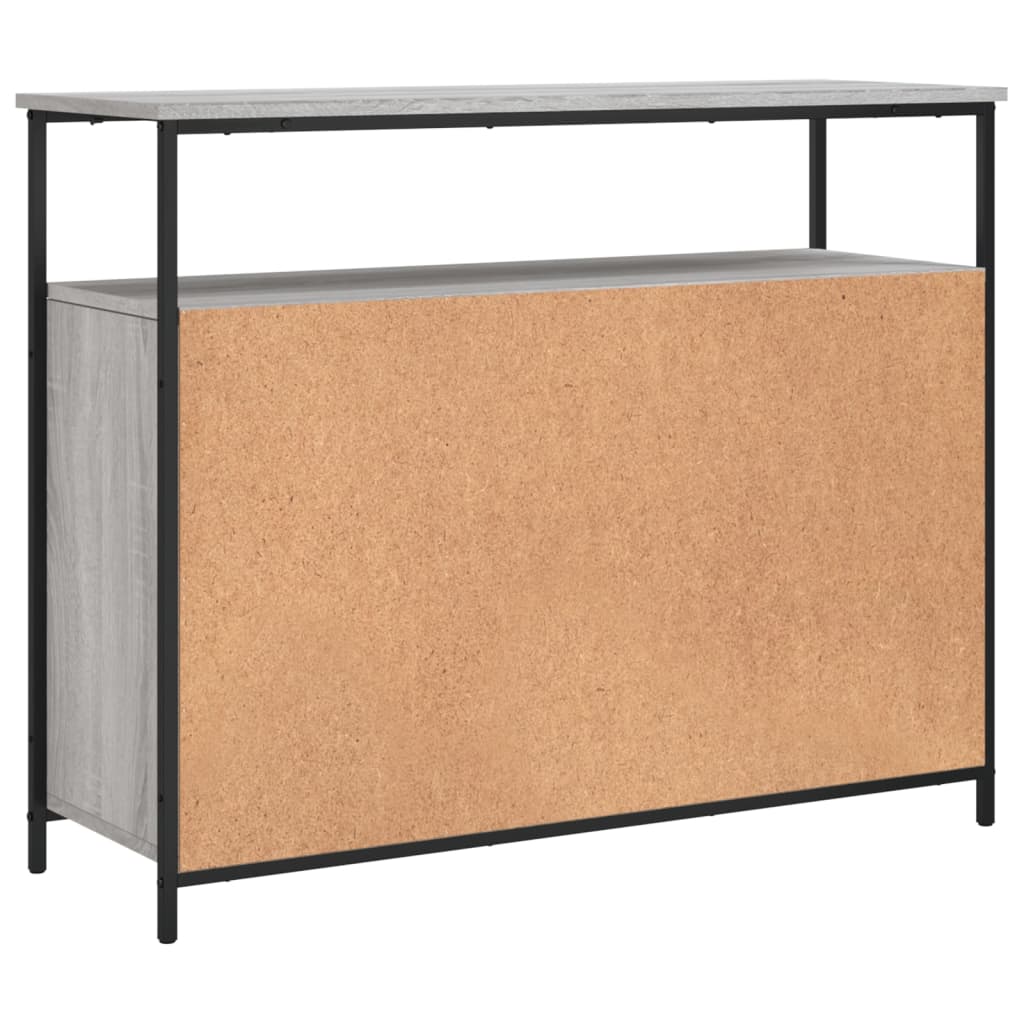 Sideboard Grau Sonoma 100x35x80 cm Holzwerkstoff