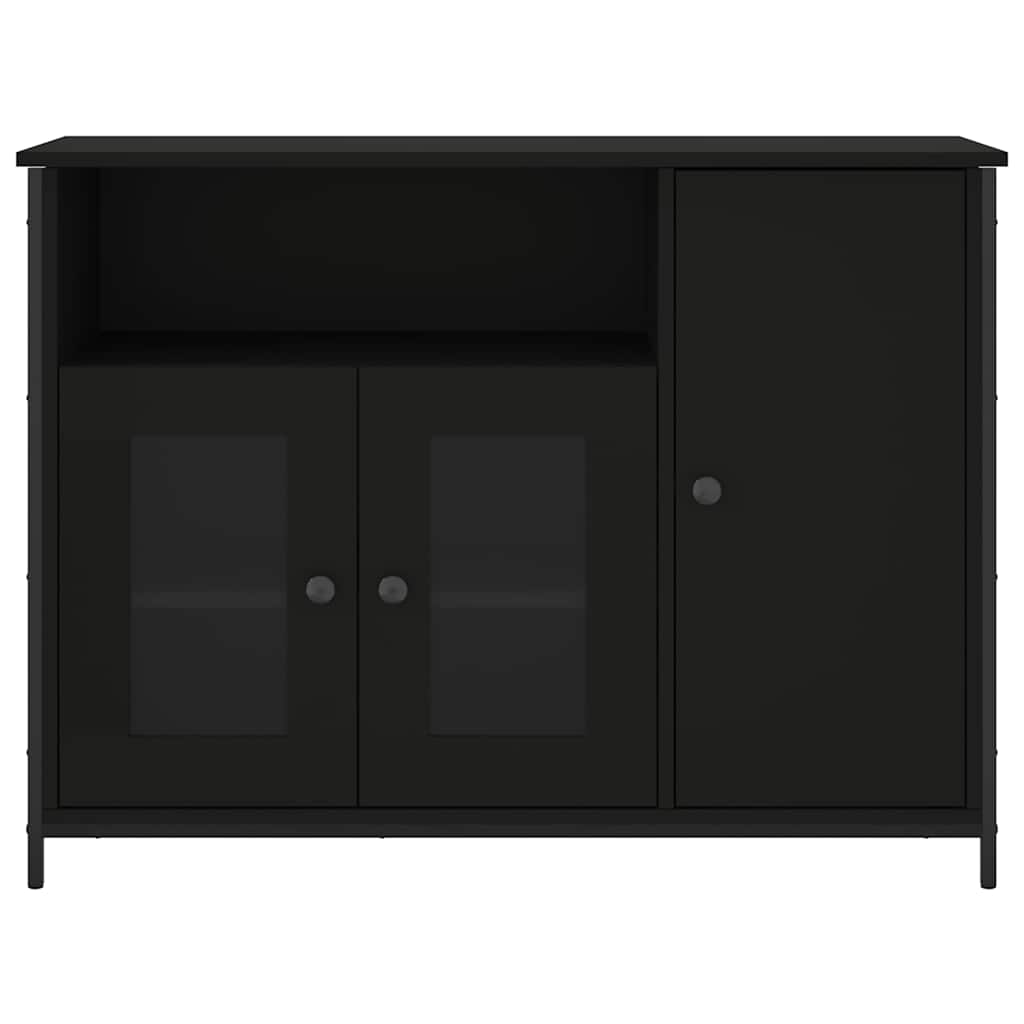 Sideboard Schwarz 100x35x75 cm Holzwerkstoff