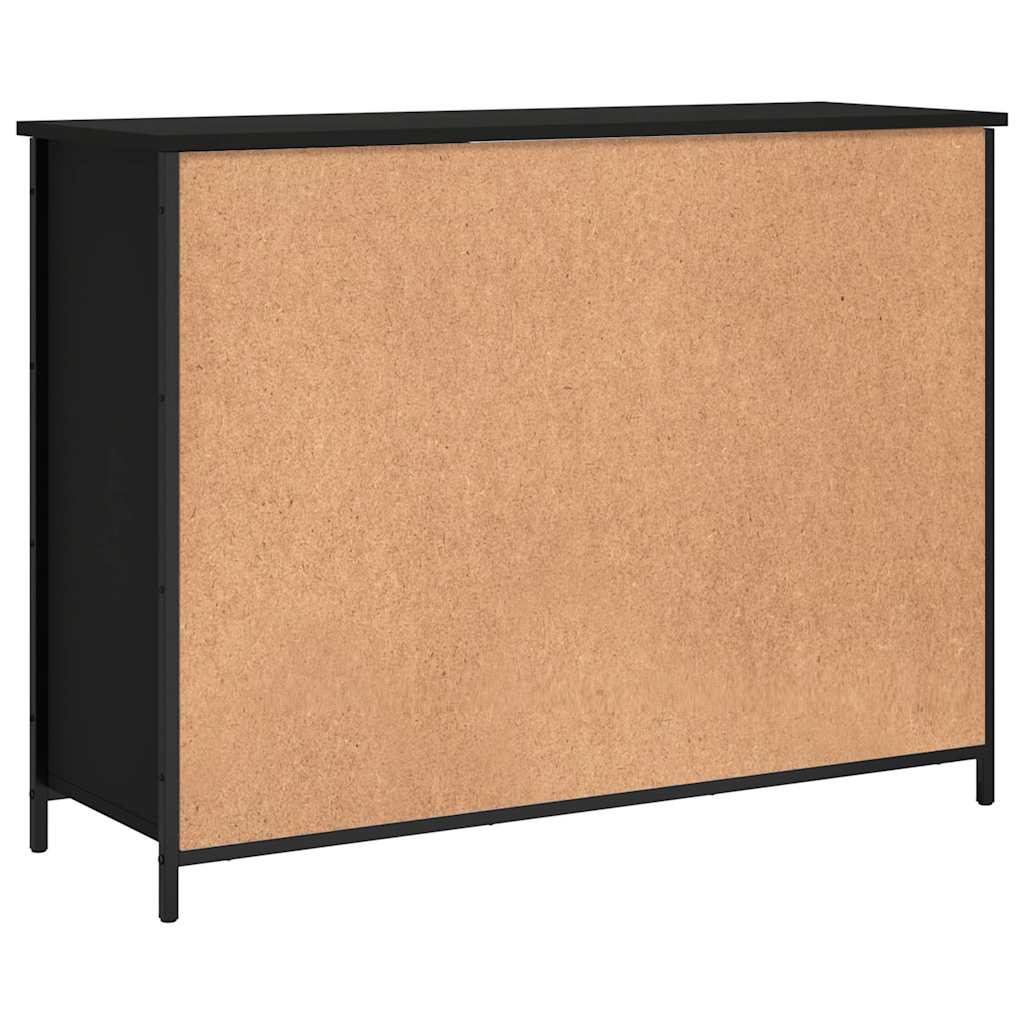 Sideboard Schwarz 100x35x75 cm Holzwerkstoff