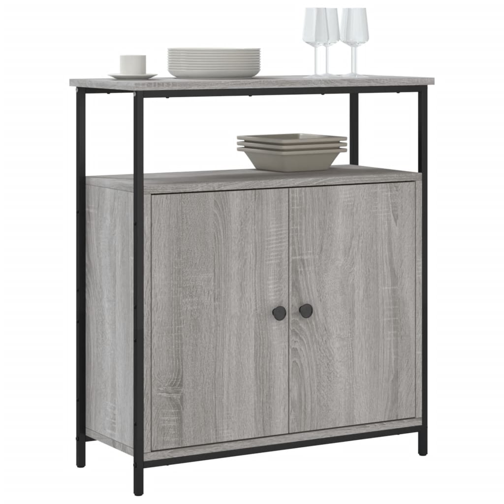 Sideboard Grau Sonoma 70x30x80 cm Holzwerkstoff