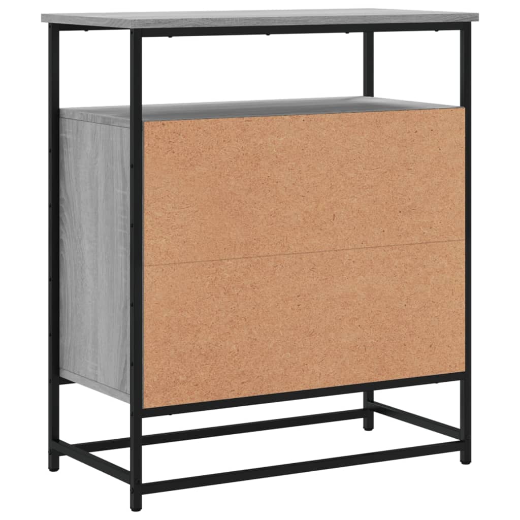 Sideboard Grau Sonoma 69x35x80 cm Holzwerkstoff