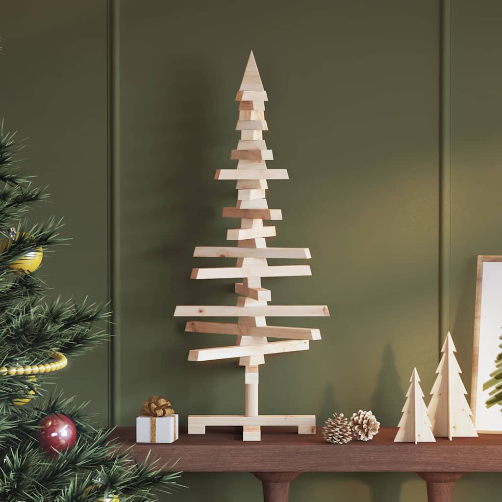 Weihnachtsbaum Holz zum Schmücken 90 cm Massivholz Kiefer