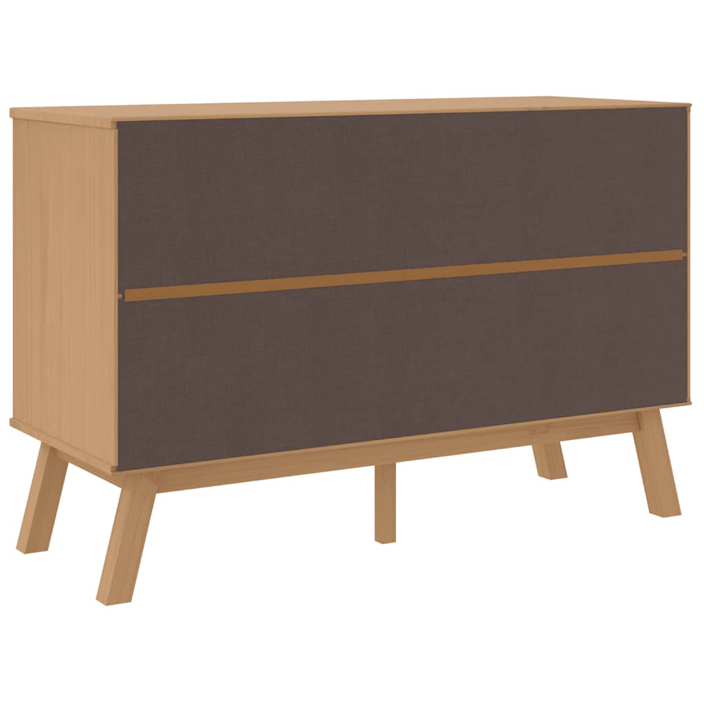 Schubladenschrank OLDEN Braun Massivholz Kiefer