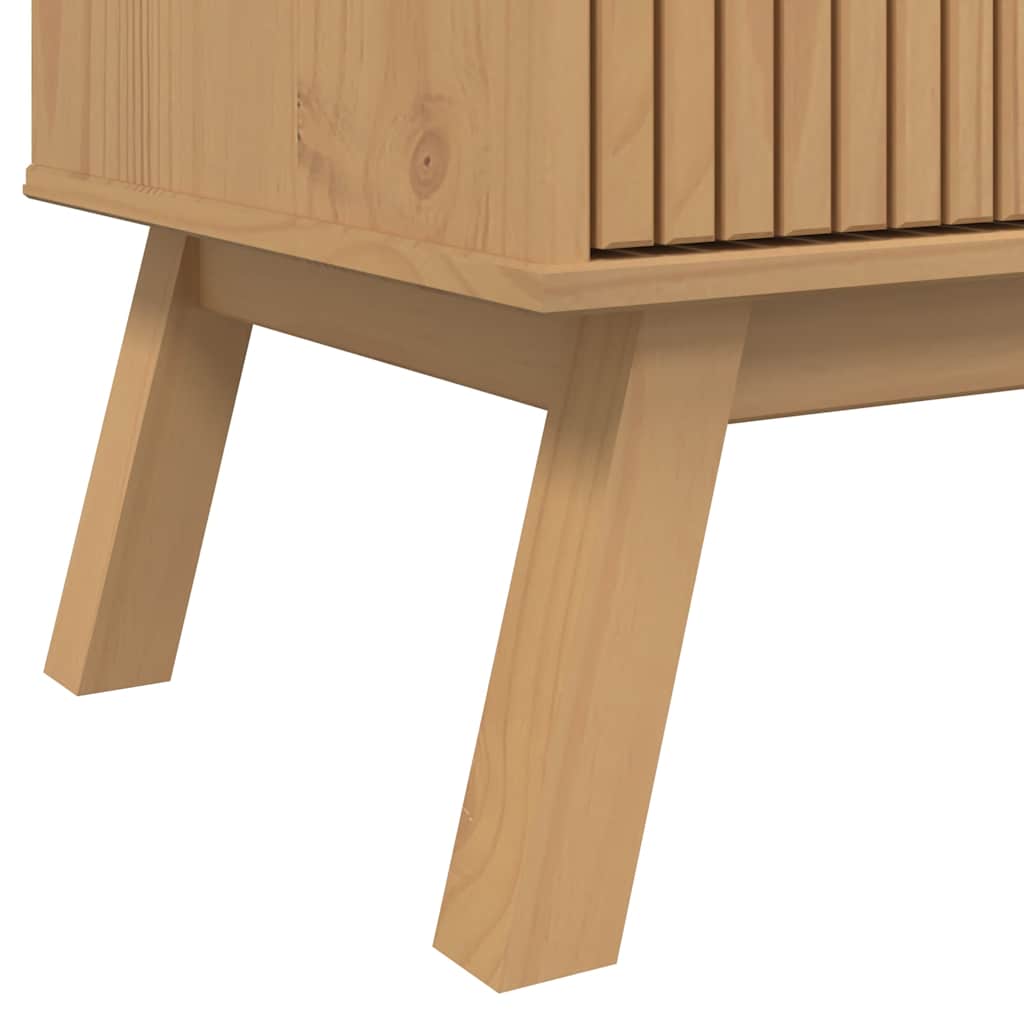 TV-Schrank OLDEN Braun 114x43x57 cm Massivholz Kiefer