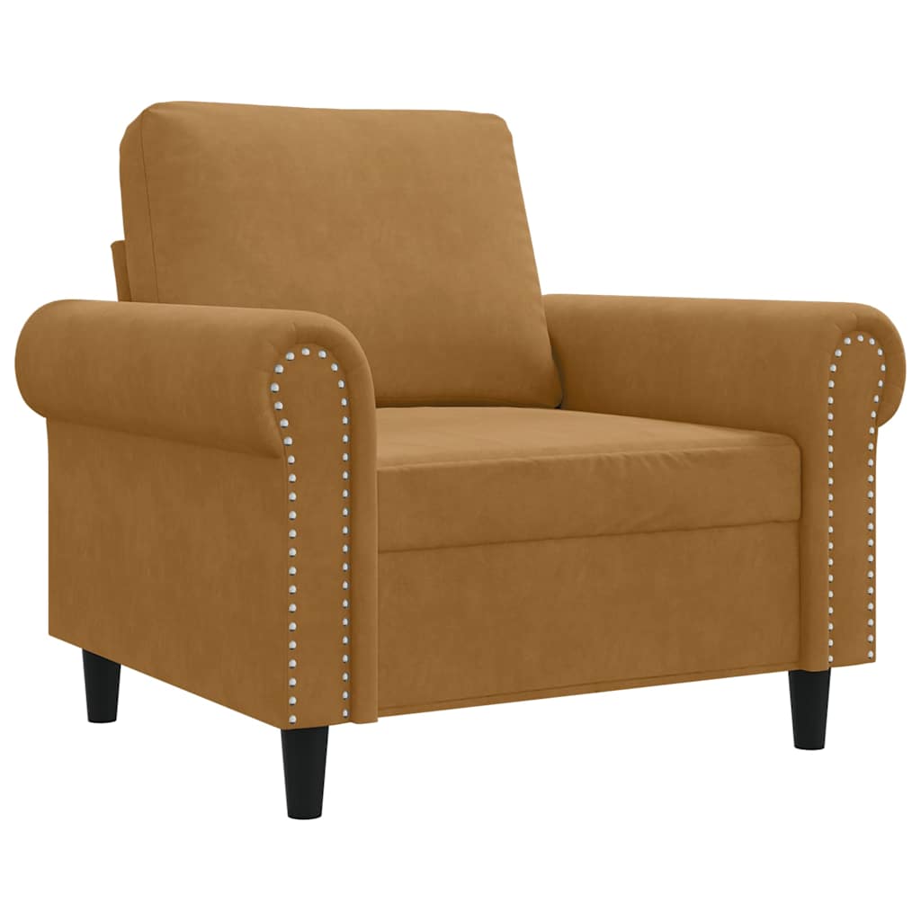 Sessel Braun 60 cm Samt