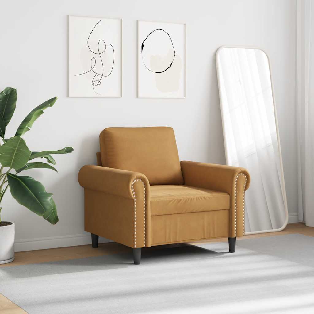 Sessel Braun 60 cm Samt