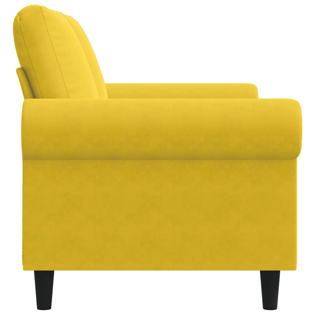2-Sitzer-Sofa Gelb 120 cm Samt