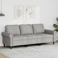 3-Sitzer-Sofa Hellgrau 180 cm Samt