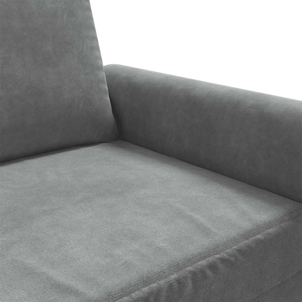 3-Sitzer-Sofa Dunkelgrau 180 cm Samt