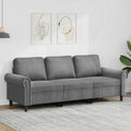 3-Sitzer-Sofa Dunkelgrau 180 cm Samt