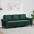 3-Sitzer-Sofa Dunkelgrün 180 cm Samt