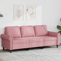 3-Sitzer-Sofa Rosa 180 cm Samt
