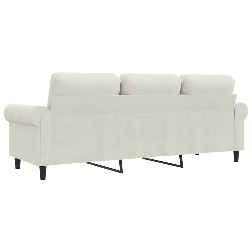 3-Sitzer-Sofa Creme 180 cm Samt