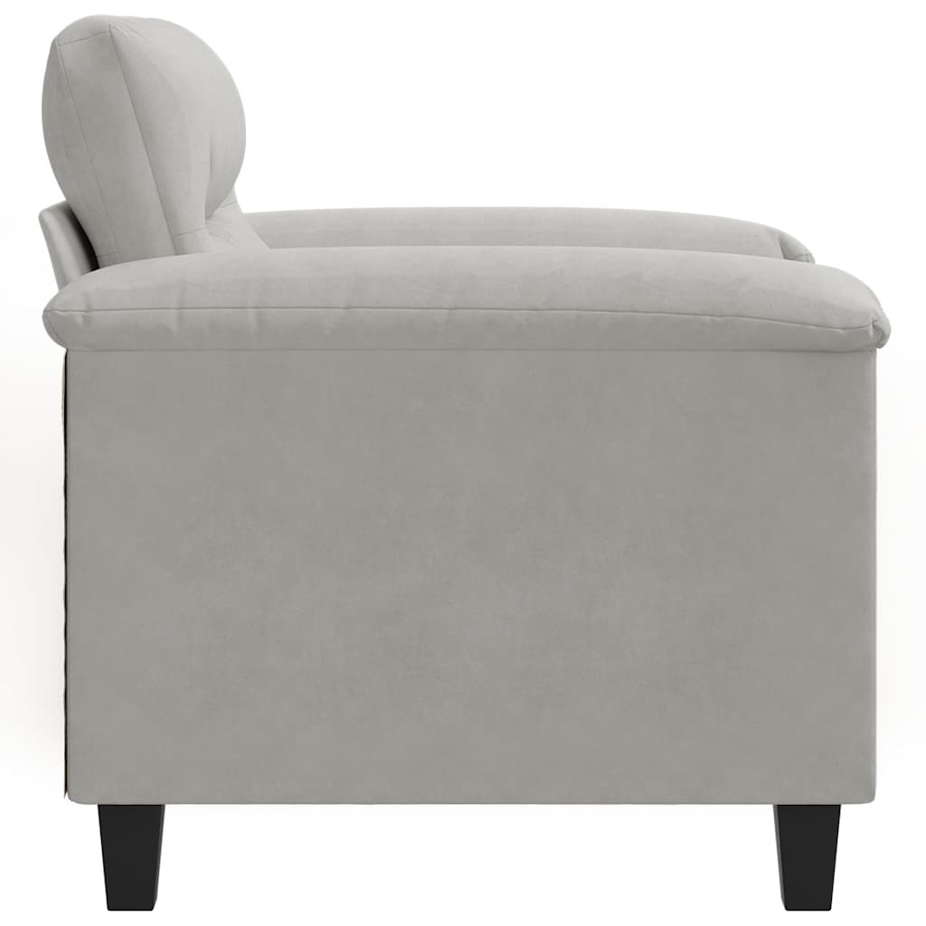Sessel Hellgrau 60 cm Mikrofasergewebe