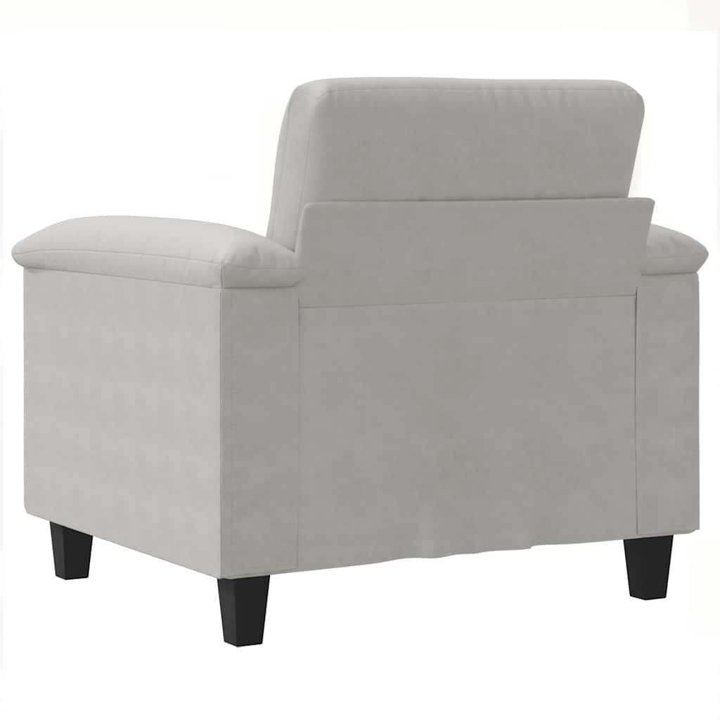 Sessel Hellgrau 60 cm Mikrofasergewebe