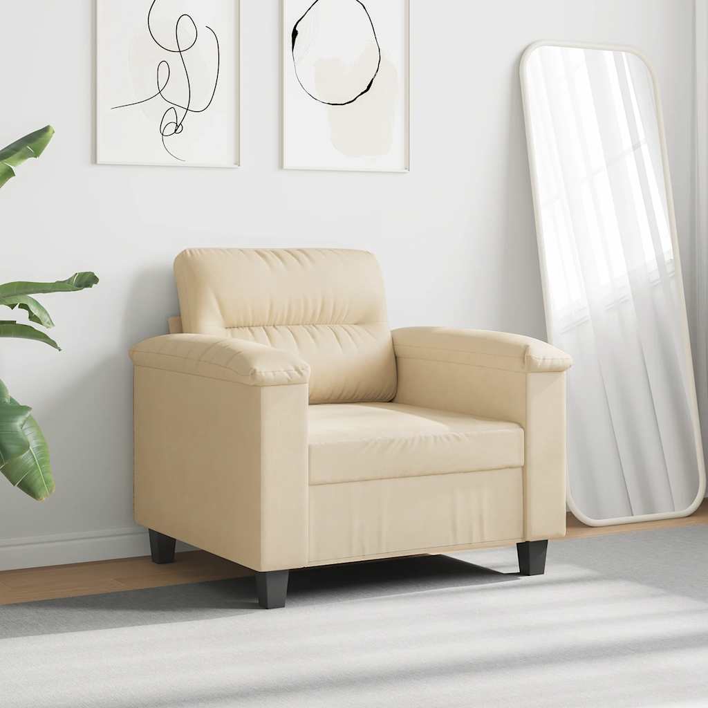 Sessel Creme 60 cm Mikrofasergewebe