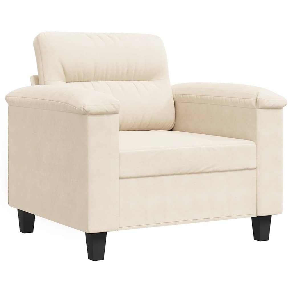 Sessel Beige 60 cm Mikrofasergewebe