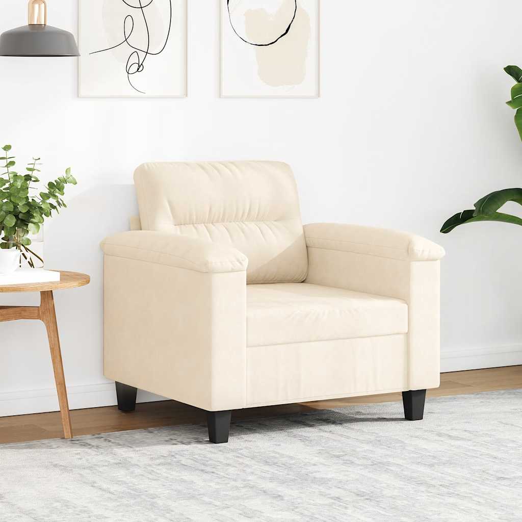 Sessel Beige 60 cm Mikrofasergewebe