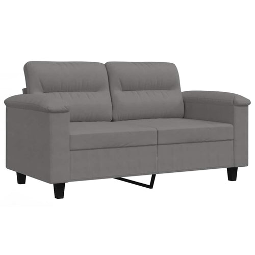 2-Sitzer-Sofa Dunkelgrau 120 cm Mikrofasergewebe