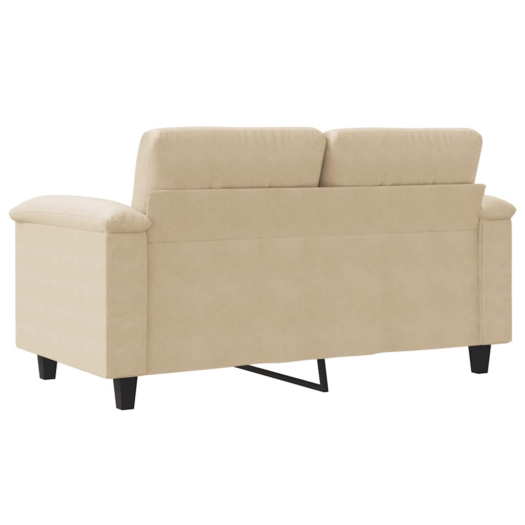 2-Sitzer-Sofa Creme 120 cm Mikrofasergewebe