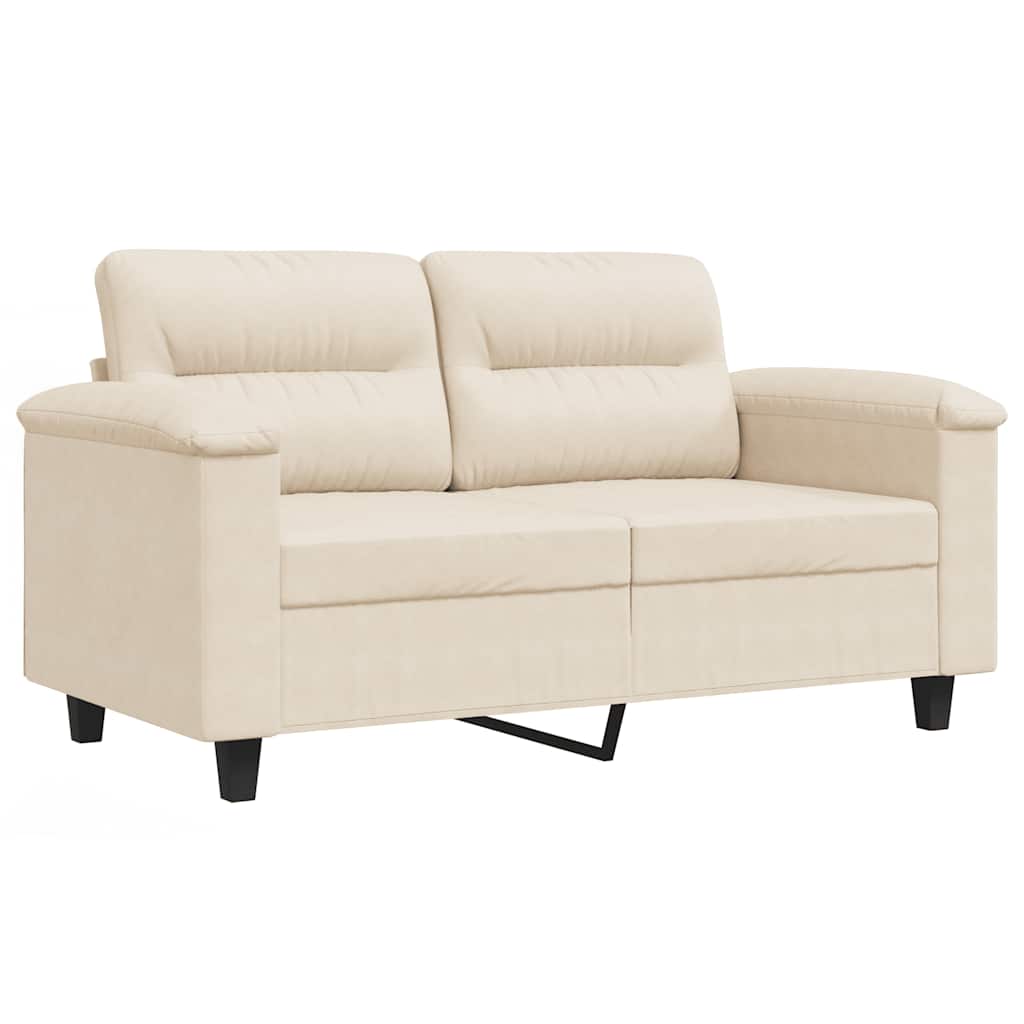 2-Sitzer-Sofa Beige 120 cm Mikrofasergewebe