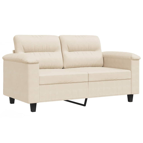2-Sitzer-Sofa Beige 120 cm Mikrofasergewebe