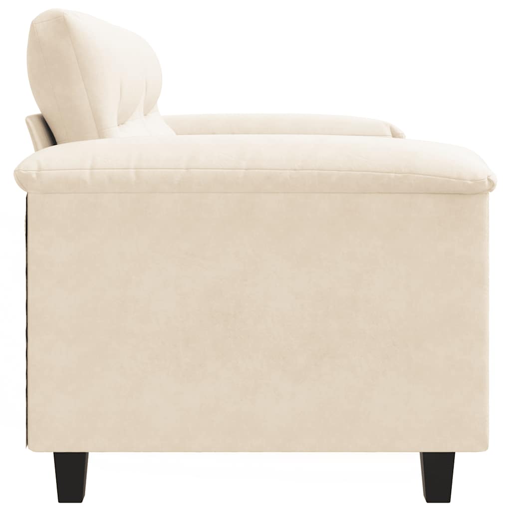 2-Sitzer-Sofa Beige 120 cm Mikrofasergewebe