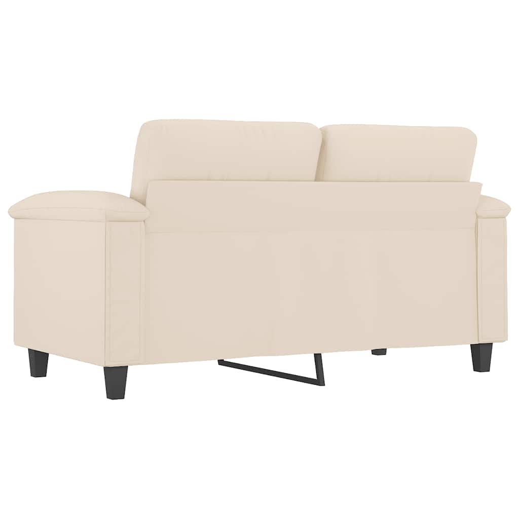 2-Sitzer-Sofa Beige 120 cm Mikrofasergewebe