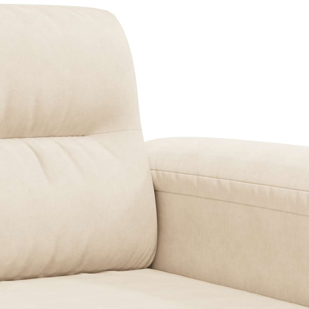 2-Sitzer-Sofa Beige 120 cm Mikrofasergewebe