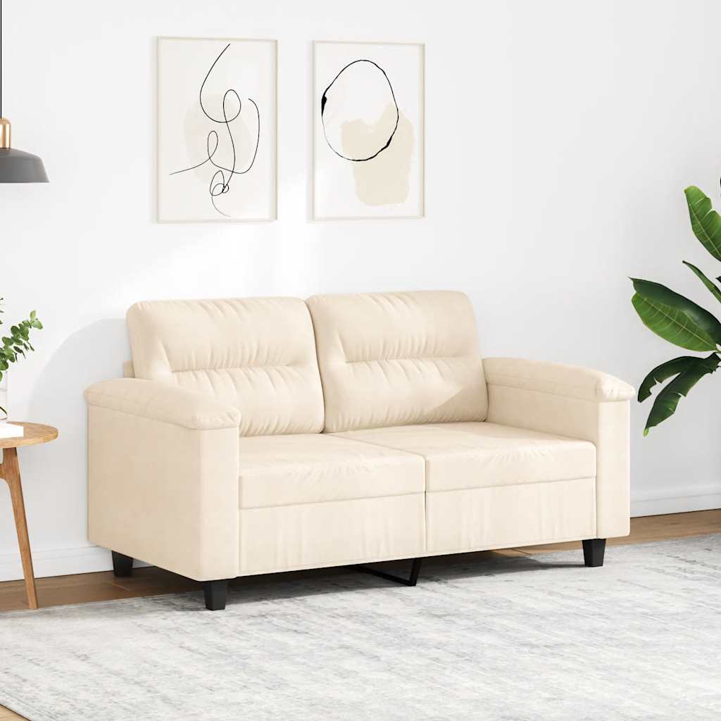 2-Sitzer-Sofa Beige 120 cm Mikrofasergewebe