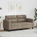 2-Sitzer-Sofa Taupe 140 cm Mikrofasergewebe