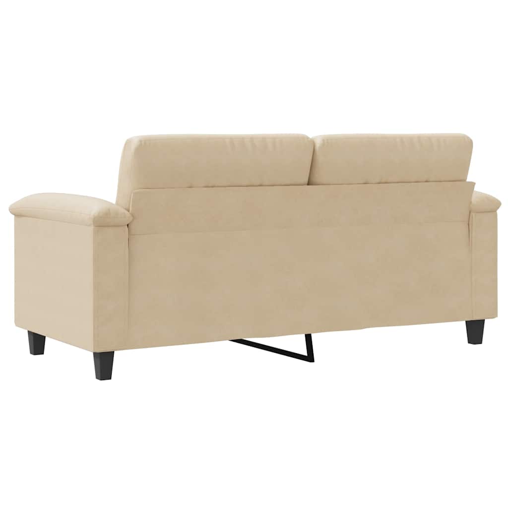 2-Sitzer-Sofa Creme 140 cm Mikrofasergewebe