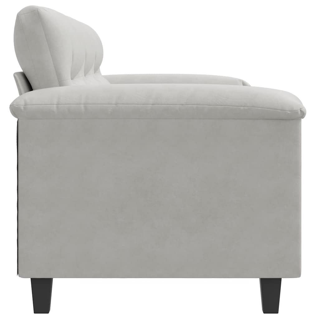 3-Sitzer-Sofa Hellgrau 180 cm Mikrofasergewebe