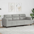3-Sitzer-Sofa Hellgrau 180 cm Mikrofasergewebe
