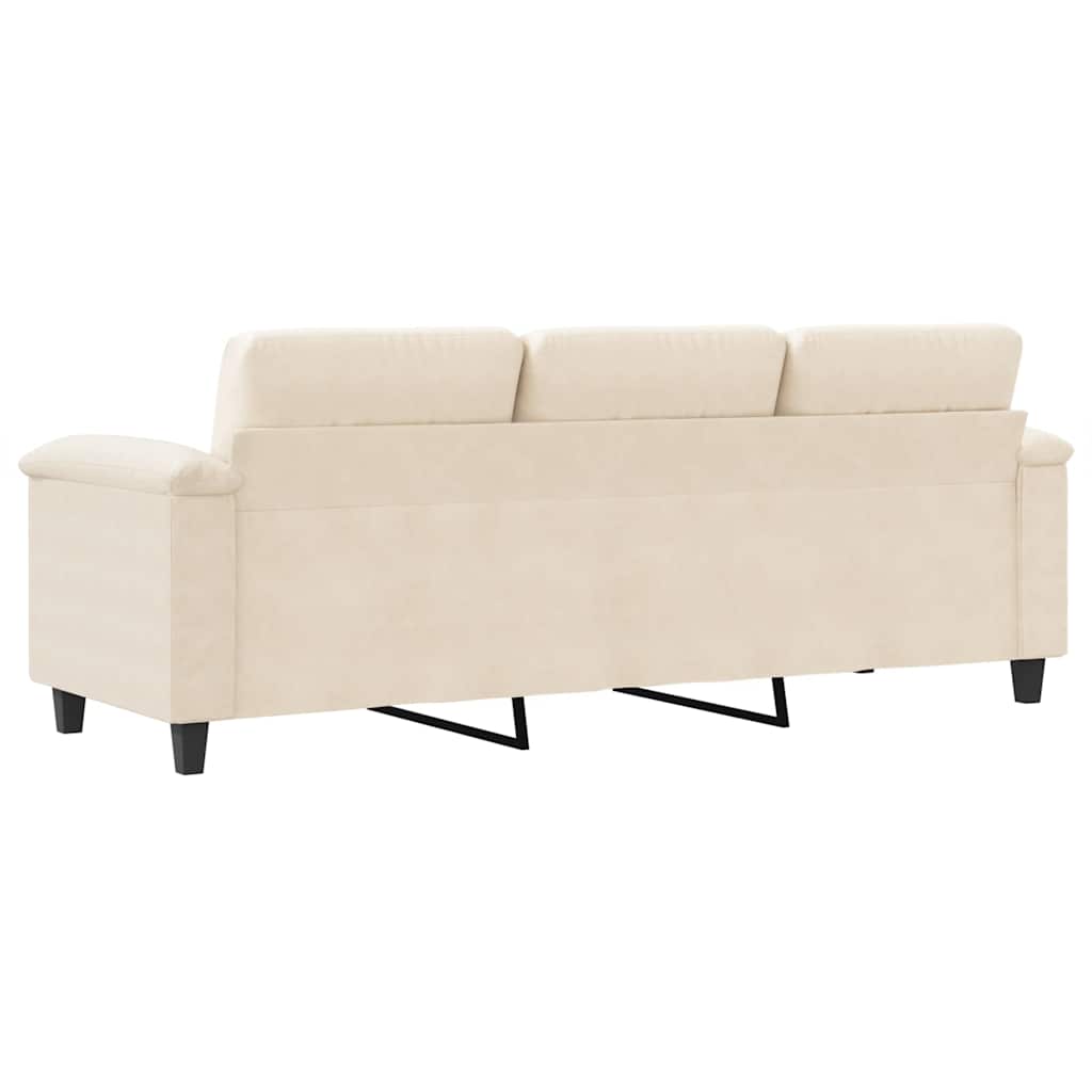 3-Sitzer-Sofa Beige 180 cm Mikrofasergewebe