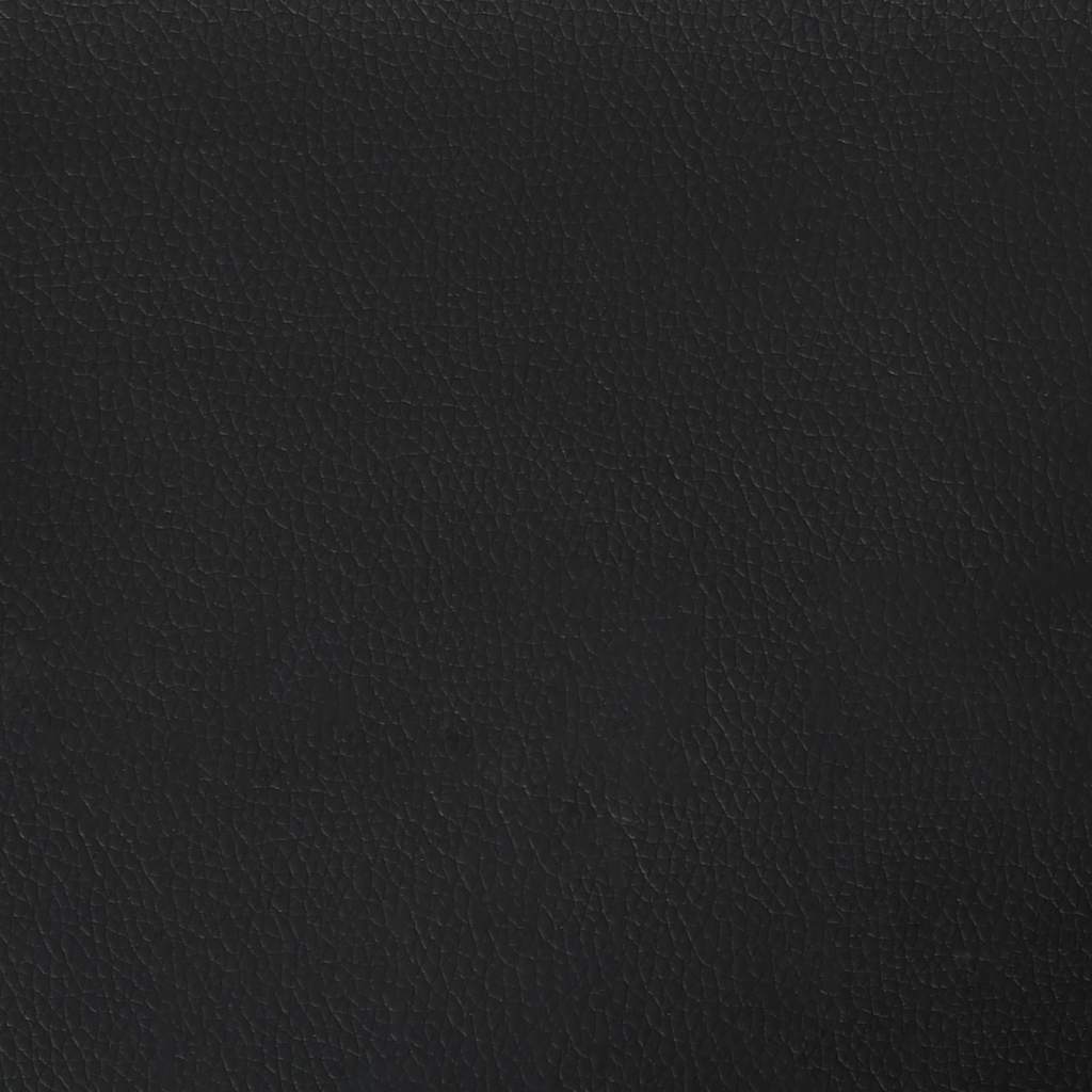 2-Sitzer-Sofa Schwarz 140 cm Kunstleder