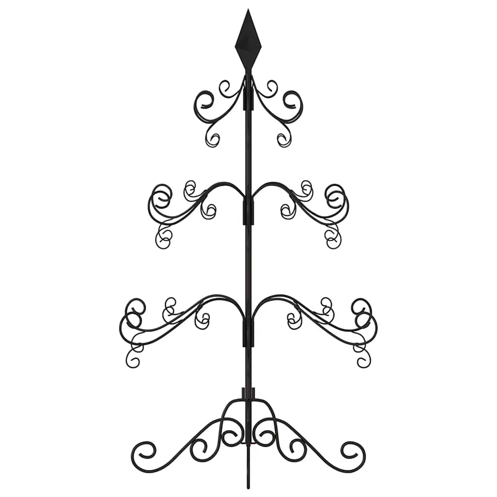 Metall-Weihnachtsbaum für Dekorationen Schwarz 90 cm