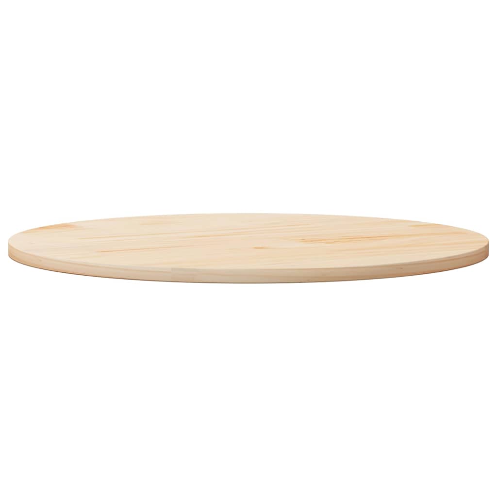 Tischplatte Rund Ø80x3 cm Massivholz Kiefer