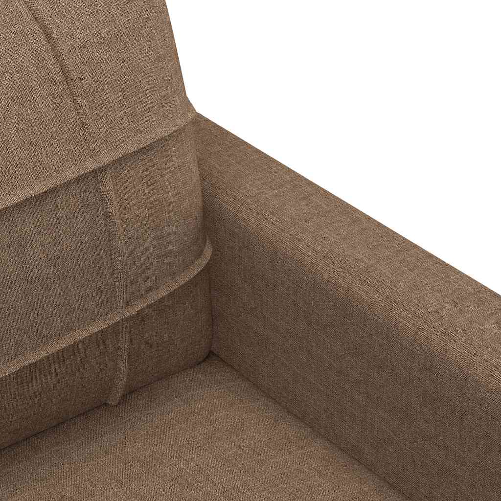 2-Sitzer-Sofa Braun 140 cm Stoff