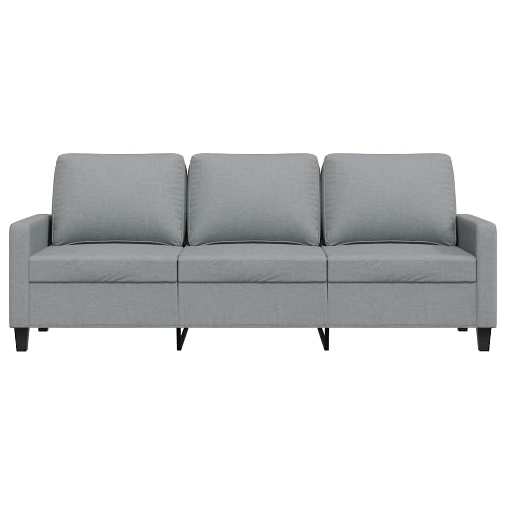 3-Sitzer-Sofa Hellgrau 180 cm Stoff