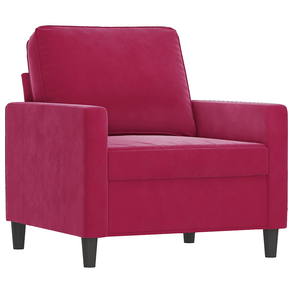 Sessel Weinrot 60 cm Samt