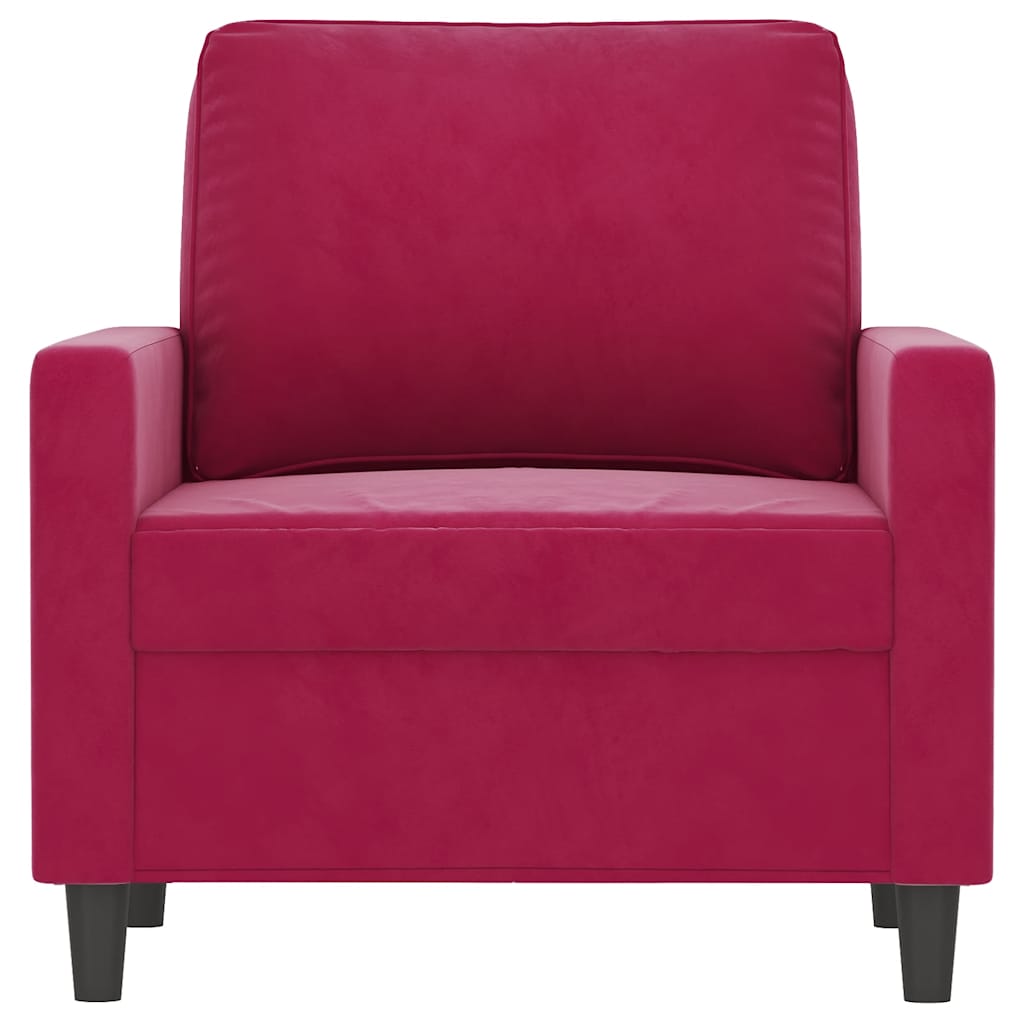 Sessel Weinrot 60 cm Samt