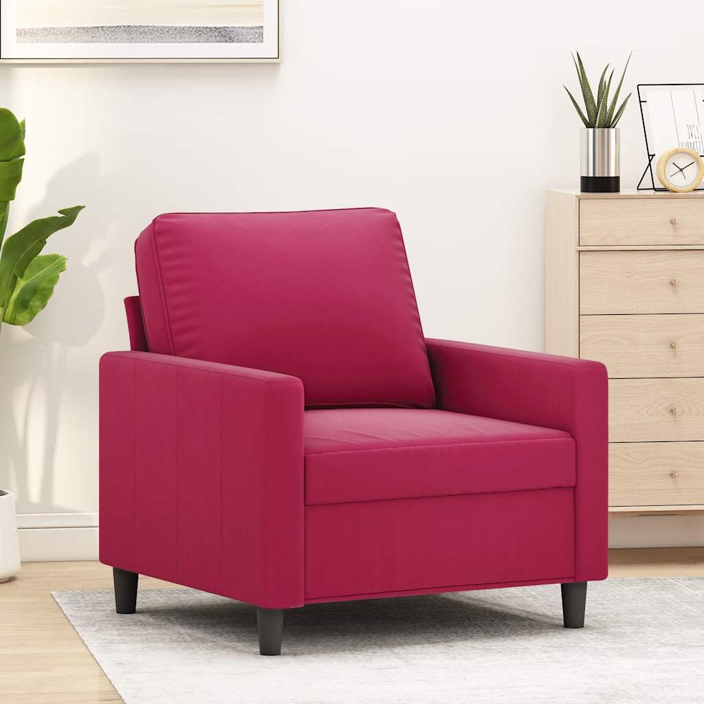 Sessel Weinrot 60 cm Samt