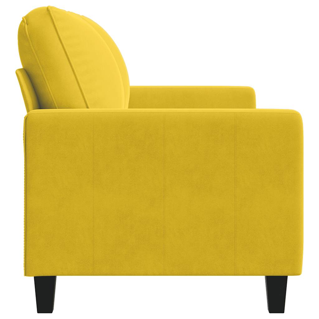 2-Sitzer-Sofa Gelb 120 cm Samt