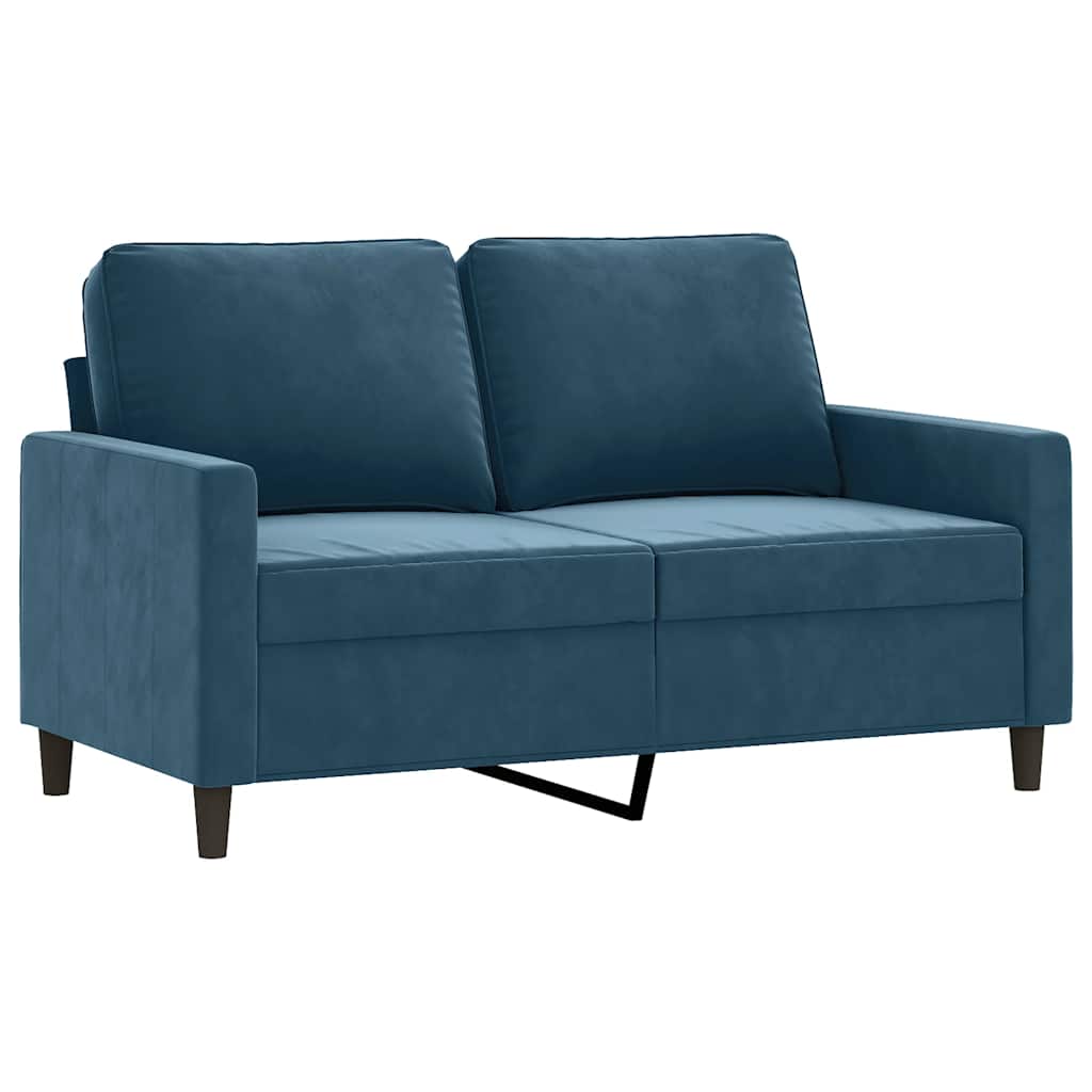 2-Sitzer-Sofa Blau 120 cm Samt